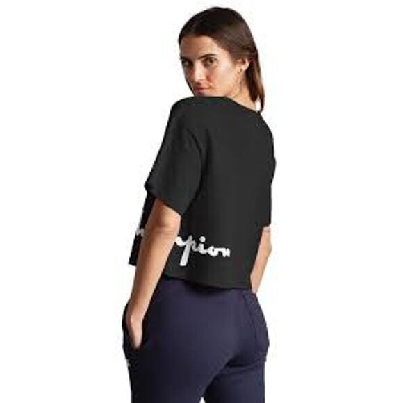 Champion Heritage Cropped Women's Tee Wrap Around Logo size XL - Picture 2 of 6